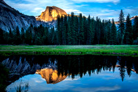 Sunset with Reflection, Half Dome