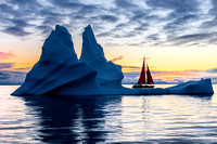Iceberg with Sailboat