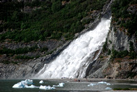Waterfall at Mendenhall Glacier