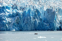 Glacier with Small Boat
